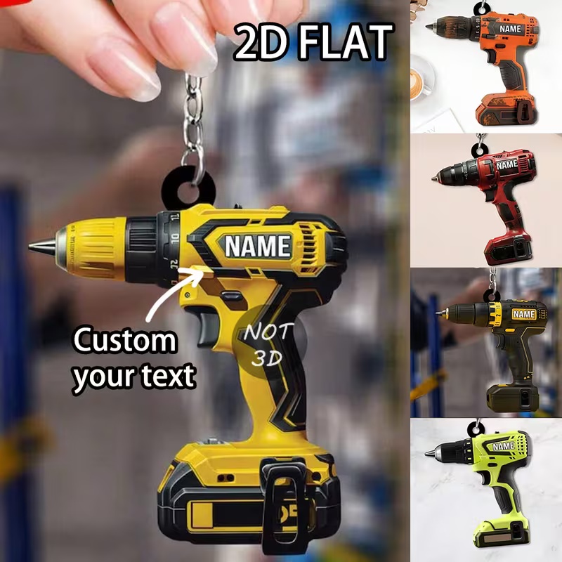 Custom Name Power Drill Keycha - огляд і ціна Power Tools With Names
