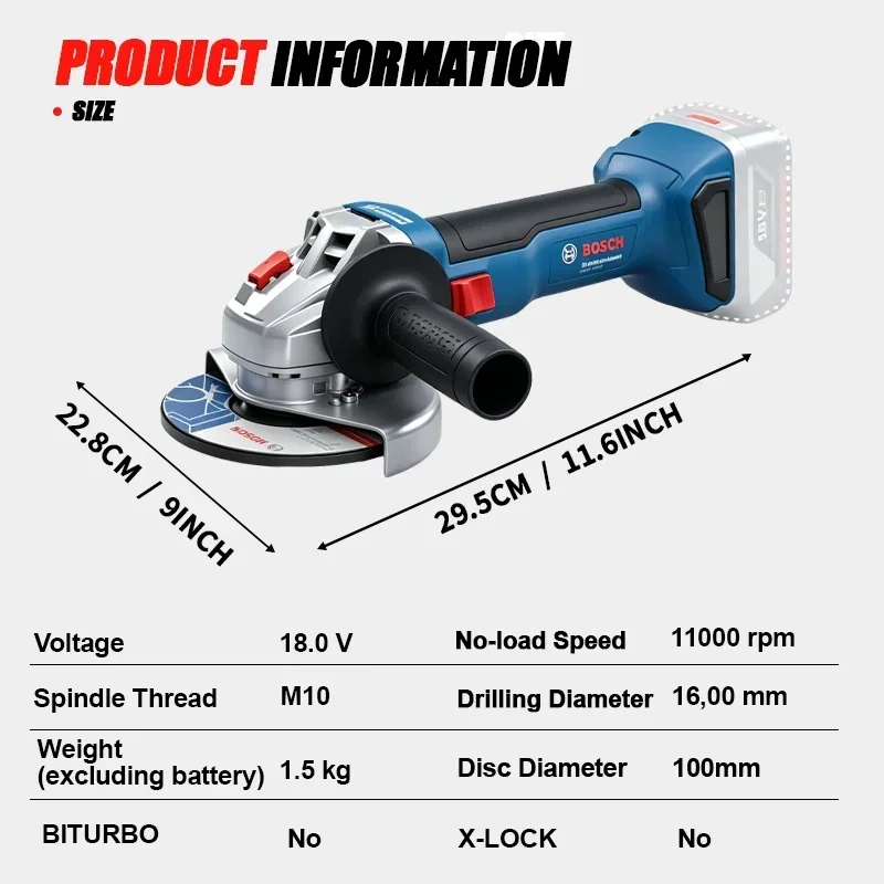 BOSCH GWS 18V-8 Cordless Angle - огляд і ціна Power Tools Professional